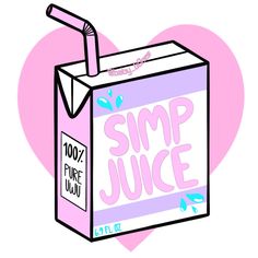 a pink box with the words'smp juice'on it and a toothbrush sticking out of it