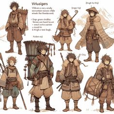 an image of some character designs for the video game virulairs, which is currently in development