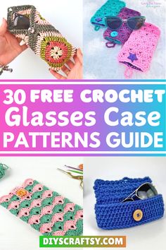 A large number of people have a pair of glasses, so making crocheted glasses cases is an excellent idea. You can give these cases as gifts to your friends who wear glasses.