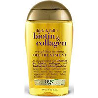 OGX Thick & Full Biotin & Collagen Weightless Healing Oil Treatment Frizzy Hair Solution, Biotin And Collagen Shampoo, Argan Oil Of Morocco, Healing Oils, Grow Hair Faster, Oil Treatments, Coarse Hair, Hair Remedies