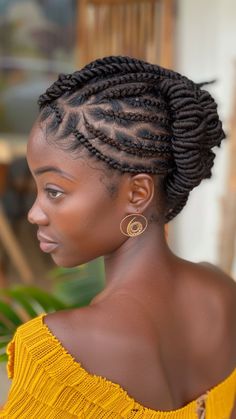 22 Easy Prom Hairstyles for Black Girls: Get Red Carpet Ready Fast | Lookosm Flat Twists, Twisted Updo