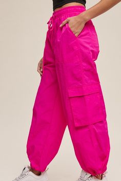 Take Me To Tomorrow Cargo Pants - J. Cole ShoesLISTICLETake Me To Tomorrow Cargo Pants Hot Pink Style, Pink Wardrobe, Midi Jumpsuit, All Weather Boots, Pink Joggers, J Cole, Pink Style, Pink Pants, Pink Outfit