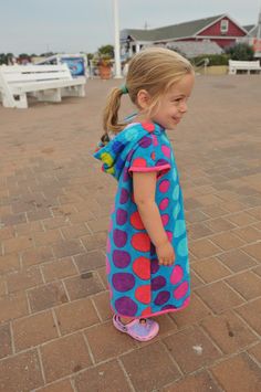 Towel Cover-up Mini How To Girls Beach Cover Up, Beach Coverup Pattern, Purple Linen, Towel Dress, Mermaid Fabric