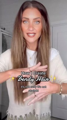 Lindsey Simon Gurk Hair, Lindsey Gurk Style, Bendy Waves Hair, How To Style Medium Long Hair, 2024 Mom Hair, Hair Styles With Face Framing, Lindsey Gurk Hair, Textured Hair Tutorial, Long Hair Tricks