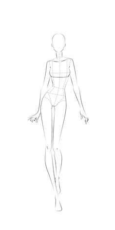 a drawing of a woman's body and legs