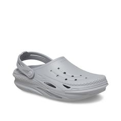 Crocs-Off Grid Clog Take on the day in the Off Grid clog from Crocs. A plush EVA design combined with a thicker, padded sole ensures a comfortable fit to follow you throughout the day. Gray Slip-on Synthetic Clogs, Gray Slip-on Clogs With Cushioned Footbed, Gray Cushioned Slip-on Clogs, Gray Rubber Sole Slip-on Clogs, Gray Slip-on Clogs With Rubber Sole, Gray Round Toe Clogs For Outdoor, Gray Synthetic Clogs With Cushioned Footbed, Gray Closed Toe Synthetic Clogs, Gray Synthetic Closed Toe Clogs