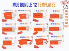 the mug bundle 12 templates are available for use in any type of coffee cup