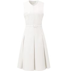 This dress can be a perfect addition to almost any outfit from formal to daily wear, great for work, meetings, offices, businesses, work, parties, cocktails, weddings, casual, everyday dressing, etc. It exudes professionalism and sophistication, helping you make a strong impression in any business setting. Pair with high heels for a chic office look. Comfortable and versatile, this sleeveless dress is perfect on its own or as a layer under a blazer. White Uniform, Work Parties, Work Meetings, Uniform Dress, Work Dresses, Chic Office, Women Maxi, Neck Wrap, Long Sleeve Midi