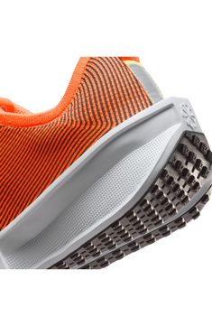 Aerodynamic overlays bring fresh, daring energy to a sneaker engineered to bring comfort and attention to every step. Textile and synthetic upper/textile lining/rubber sole Imported Orange Mesh Running Shoes For Jogging, Orange Sporty Sneakers With Shock Absorption, Sporty Orange Sneakers With Shock Absorption, Orange Mesh Running Shoes For Sports, Functional Sneakers With Shock Absorption And Engineered Mesh, Nike Athleisure Running Shoes With Shock Absorption, Dynamic Nike Trail Running Shoes, Functional Orange Mesh Running Shoes, Modern Fade-resistant Running Shoes For Jogging