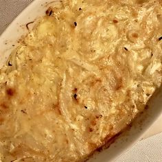 a casserole dish on a table ready to be eaten