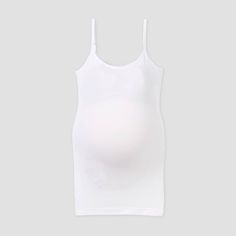 Soft and supportive, this maternity camisole is the ultimate in comfort. The seamless piece has targeted support for your growing belly, so it hugs your bump while it smooths and covers. Wear it under your clothes for everyday support, or simply wear it to bed for some feel-good pajamas. Size: S/M. Color: White. Gender: female. Age Group: adult. Pattern: Solid. Material: Cotton. Seamless White Camisole For Layering, White Seamless Camisole For Layering, White Sleeveless Camisole With Medium Bust Support, White Camisole With Medium Bust Support, Belly Support Pregnancy, Ribbed Racerback Tank Top, Belly Support, Growing Belly, Best Pajamas