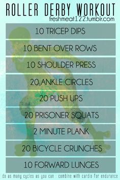 the roller derby workout for beginners is shown in this graphic above it's description