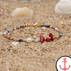 Beach Glass Bracelet: A Stunning Accessory with a Nautical Twist Introducing our Beach Glass Bracelet, a must-have accessory for passionate lovers of the sea. Crafted with meticulous attention to detail, this bracelet captures the essence of the ocean in a mesmerizing piece of jewelry. Whether you're strolling along the shoreline or attending a glamorous event, this bracelet is sure to make a splash. At Made in Sea, we understand the deep connection sea lovers have with nautical symbols. That's Coastal Style Adjustable Bracelet Jewelry, Adjustable Coastal Style Bracelet Jewelry, Ocean-inspired Adjustable Jewelry With Colorful Beads, Coastal Style Bracelet Jewelry For Vacation, Beaded Bracelet For Beach Season, Coastal Style Vacation Bracelet Jewelry, Coastal Style Vacation Bracelet, Ocean-inspired Bracelets With Colorful Beads For Gifts, Ocean-inspired Bracelets With Colorful Beads As Gifts