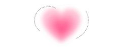 a pink heart with words written on it