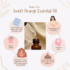 uses for sweet orange essential oil Sweet Orange Essential Oil, Mood Enhancers, Orange Leaf, Orange Essential Oil, Unclog Pores, Sweet Orange