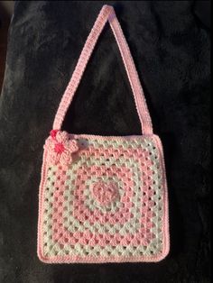 This bag is handmade by me pink and white but i can also make it in any other colors  it also has a cute cherry blossom charm Pink Casual Bag For Gifts, Pink Casual Bag For Gift, Casual Pink Bag As A Gift, Casual Pink Bag For Gift, Casual Pink Bag For Gifts, Casual Pink Heart-shaped Shoulder Bag, Cute Rectangular Shoulder Bag - Gift Idea, Cute Rectangular Shoulder Bag For Gifts, Cute Rectangular Shoulder Bag As Gift