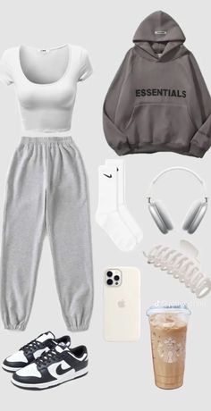 Lazy Style Aesthetic, Lounge Fits, Highschool Outfits, Disney Fits, Outfit Aesthetics, Look Legging, Cute Nike Outfits, Preppy Girl