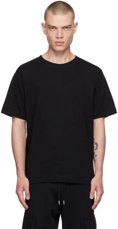 Regular-fit lightweight cotton jersey T-shirt. Rib knit crewneck. Supplier color: Black Classic Crew Neck T-shirt For Streetwear, Classic Black Crew Neck T-shirt, Black Cotton Jersey Crew Neck Top, Dries Van Noten, Apparel Accessories, Rib Knit, Cotton Tshirt, Shirts Tops, T Shirts