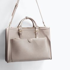 OFFICE CITYBAG WITH ZIPS-Large handbags-Handbags-WOMAN | ZARA United Kingdom O Bag, Beautiful Handbags, Large Handbags, City Bag, New Clothes