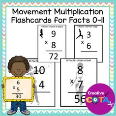 a poster with the words movement and numbers for kids to practice their math skills on