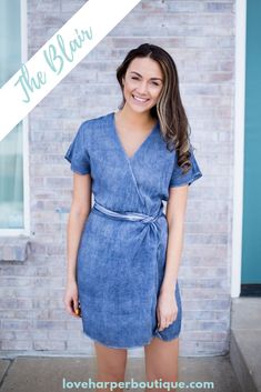 Our Blair dress is a lovely piece perfect for transitioning your closet to the warmer months. In a denim blue hue with self-tie detailing around the waist for form-fitting appeal, we love teaming it with a pair of camel wedges to create a chic daytime look. Denim Dress Outfit. How to Wear a Denim Dress. Vintage Denim Dress. How to Style a Denim Dress. Casual Denim Dress. #2019summerfashion #denimdress Style A Denim Dress, Denim Dress Casual, Denim Dress Vintage, Cute Outfits For Going Out, Denim Dress Outfit, Blair Dress, Casual Denim Dress, Denim Dress Summer, Vintage Denim Dress