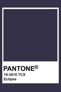 pantone's evening blue color is shown in the box, and it appears to be dark