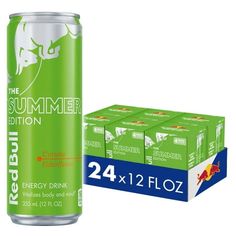 red bull summer edition energy drink, 24 x 12 floz cans pack of 24