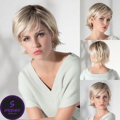 Fashion-Forward Short Bob Hairstyles | Gorgeous Hair Color Trends | 2025 Tomboy Haircuts For Women, Short Silk Press, White Pixie Cut, Silk Press Hairstyles, Pastel Blonde, Tomboy Hairstyles, Rocker Look, Pixie Bob Haircut, Blonde Roots