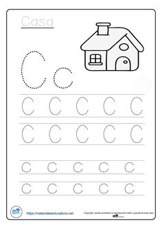 the letter c worksheet for children to practice their handwriting and writing with numbers