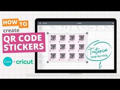a tablet with qr code stickers on it and the text how to create qr code stickers