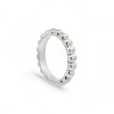 Embrace timeless elegance with this beautifully crafted Bubble Ring, a piece that epitomizes sophistication and style. The unique scalloped design offers a contemporary twist on classic luxury, making it the perfect accessory for those who appreciate fine craftsmanship. Width - 3.8mm Size - 5-12 Weight (approximate): 7-9.5grams Material: 14K Gold Scalloped Design, Bubble Ring, Minimalist Ring, Ring Women, Band Rings, Timeless Elegance, Jewelry Rings, Bubbles, Accessory Gift