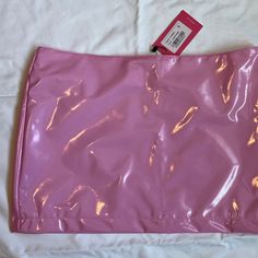 Nwt Edikted Pink Vinyl Mini Skirt Size Small Vinyl Mini Skirt, Red Leather Skirt, Gold Mini Skirt, Rhinestone Skirt, Distressed Skirt, Pink Vinyl, Beaded Skirt, Leather Pleated Skirt, Micro Skirt