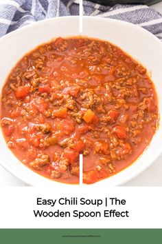 This Instant Pot Easy Chili Soup recipe is easy, flavorful, and ready in under 30 minutes - perfect for busy families! No need to spend hours simmering for a hearty bowl of chili soup.