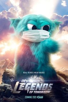 the poster for the movie, featuring an animal wearing a face mask and surrounded by clouds