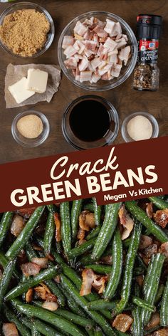 Green Bean Easy Recipe, Easy Green Veggie Sides, Vegetable Side Dishes Green Beans, Green Bean With Bacon And Brown Sugar, Green Bean Bacon Brown Sugar, Green Beans With Soy And Brown Sugar, Best Way To Cook Frozen Green Beans, Green Beans And Bacon Stove Top, Bacon And Green Beans Recipes