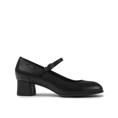 Find CAMPER Heels Katie Shoe on Editorialist. Women’s black full-grain leather Mary Jane with thermoplastic polyurethanes outsole. Katie is a comfortable modern classic, combining clean design with soft leathers and unique color options. Formal Closed-toe Mary Janes With Heel Strap, Camper Heels, Leather Mary Janes With T-strap And Heel Strap, Leather Mary Janes With 4-inch Heel And Round Toe, Black Mary Jane Heels With 4-inch Heel, Clean Design, Full Grain Leather