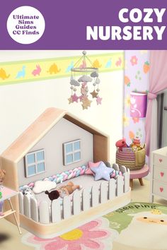 an image of a dollhouse nursery room