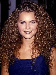 I think this curl is most like my own. Just wish my was that long! I wonder if she regretted chopping it all off! Curly Perm, Blonde Curls, Haircuts For Curly Hair, Long Bob