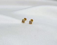 22k solid gold white CZ square earrings, perfect for both kids and adults. This earrings comes with screw back closure. Our 22k jewelleries are genuine real gold, not plated or filled. It is a perfect gift for Eid, Diwali, Christmas, New year, Valentines day, christening, birthday, wedding, anniversary and any special occasion.. Each item is packaged in our branded packaging, so your order is ready to be gifted.  All items are ready to be shipped within 2 working days through tracked post unless Earrings For Kids, Schmuck Gold, Branded Packaging, Kids Earrings, Jewellery Gold, Square Earrings, Ear Studs, Real Gold, Jewelry Earrings Studs