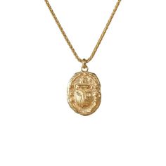 Ancient Scarab Gold Talisman Necklace | COMMON ERA Egyptian Sun, Common Era, Egyptian Scarab, Talisman Necklace, Scarab Beetle, Ancient Egyptians, Sun God, Medallion Necklace, Ethical Jewelry