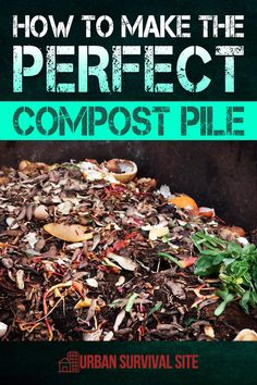 the cover of how to make the perfect compost pile