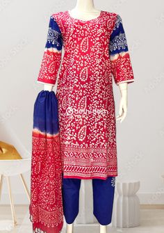 Featuring everyday use soft design 3 pieces batik printed cotton salwar kameez suit. Batik print on Soft Cotton Fabric. Batik printed cotton trouser salwar. Batik printed soft cotton dupatta. Color: There might be slight color variation due to lightings and flashes while photo shooting. The color may also vary because of different screen resolutions. Wash Care: Wash With Cold Water. Cotton Long Sleeve Churidar With Block Print, Long Sleeve Cotton Churidar With Block Print, Cotton Lawn Suit With Block Print Straight Kurta, Unstitched Chanderi Lawn Suit With Block Print, Multicolor Printed Cotton Salwar Kameez, Blue Cotton Block Print Unstitched Suit, Blue Cotton Unstitched Suit With Block Print, Cotton Unstitched Suit With Block Print, Long Sleeve Cotton Churidar With Bandhani Print