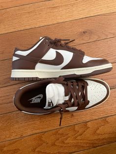 #nike #aesthetic #aestheticwallpaperiphone #shoes #dunks #nikedunks #nikedunklowoutfit Burgundy Nikes, Nike Brown, Sneakers Jordans, Shoes Sneakers Jordans, Nike Dunk High, Brown Shoes, White Shoes Women, Nike Sneakers Women