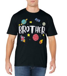 PRICES MAY VARY. Brother Outer Space Galaxy Birthday Birthday Gift Lightweight, Classic fit, Double-needle sleeve and bottom hem Outer Space, Branded T Shirts, Top Styles, Fashion Branding, Birthday, T Shirt