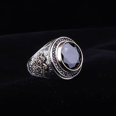 Onyx Round Stone Sterling 925K Silver Men's Ring Turkish Handmade Jewelry All Size ABOUT PRODUCT  *   Material is 925K Sterling Silver and bronze  *   The stone is onyx  *   Dimensions top of the ring: 15 mm * 20 mm  *   This product weight is 21 grams SHIPPING POLICY  We have economy and express shipping.  If you want, you can upgrade to express shipping. Delivery times: 3-12 business days > economy shipping 2-5 business days > express shipping RETURN POLICY  You can return the product within 30 days. ( after receiving ) For custom made products, return is not accepted. CUSTOMER SATISFACTION POLICY Your satisfaction is our priority. We guarantee you our products quality exceed its real value. All your questions will be answered within 24 hours or less. Formal Black Oval Cabochon Signet Ring, Luxury Onyx Round Signet Ring, Onyx Cabochon Round Rings, Silver Onyx Ring Men, Silver Onyx Gemstone Signet Ring, 21 Grams, Signet Rings, Mens Silver Rings, Men's Ring