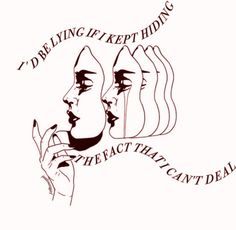 a drawing of two women talking to each other with the words, i'd be being