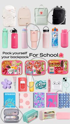 ☆☆☆ Preppy Stationary, Locker Essentials, Middle School Life, School Preparation, High School Backpack