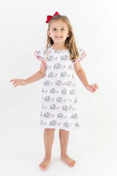 Runs TTS. Summer Sleepover Dress With Short Sleeves, Summer Short Sleeve Dress For Sleepover, Cute Cotton Dress With Crew Neck, Summer Ruffle Dress For Sleepover, Summer Ruffled Dress For Sleepover, Pink Short Sleeve Dress For Loungewear, Pink Short Sleeve Loungewear Dress, Stretch Cotton Crew Neck Dresses, Spring Loungewear Dress With Crew Neck