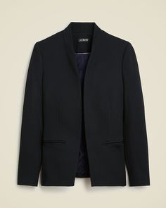 New going-out blazer in stretch twill Structured Sleek Outerwear For Semi-formal Occasions, Semi-formal Structured Sleek Outerwear, Sleek Structured Semi-formal Outerwear, Sleek Structured Outerwear With Notch Lapel, Suit Guide, Hair Wrap Scarf, Standing Collar, J Crew Men, Mens Chinos