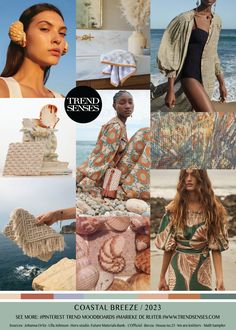 COASTAL BREEZE // 2023 – Trendsenses Fashion Trend Pattern, Fashion Trend Board, Coastal Breeze, Color Forecasting, Look Plus Size